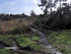 
Glebelands footbridge, Newport, February 2007